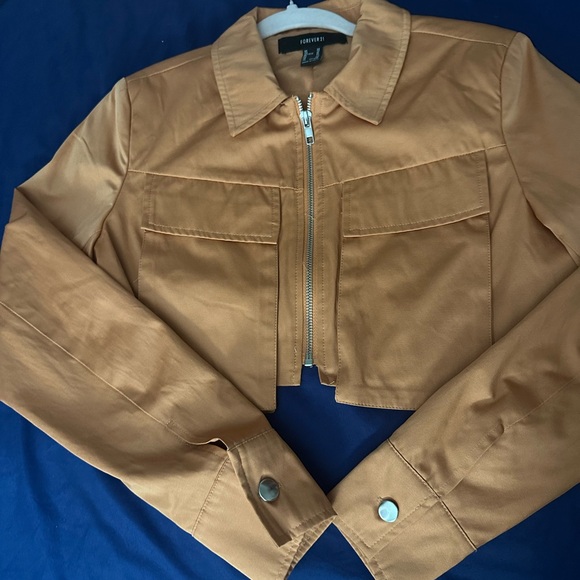 Forever 21 Women's Utility Jacket in Orange Tan - Picture 2 of 5